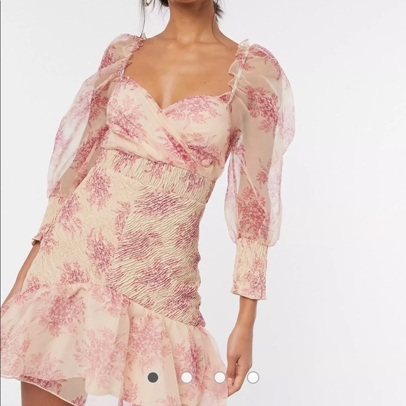 ASOS Dresses & Skirts - ASOS DESIGN organza shirred floral mini dress